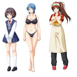 Rule 34 | 3girls, ai fujisawa, blue hair, bra, kanojo ga mimai ni konai wake, kokoro fujisawa, kosaka shouko, multiple girls, panties, underwear