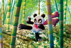 Rule 34 | 1other, bamboo, bamboo forest, digimon, digimon (creature), forest, nature, other focus, pandamon, solo