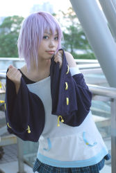 Rule 34 | cosplay, highres, kaieda kae, photo (medium), purple hair, rosario+vampire, shirayuki mizore, tank top