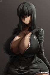 1girl breasts highres huge_breasts long_hair nico_robin one_piece solo woomler