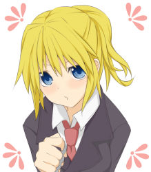 Rule 34 | blonde hair, blue eyes, necktie, nemu (nebusokugimi), no naku koro ni (series), ponytail, solo, umineko no naku koro ni, ushiromiya jessica