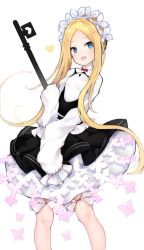 Rule 34 | 1girl, abigail williams (fate), blonde hair, breasts, commentary request, dress, fate/grand order, fate (series), frills, heart, holding, holding key, key, long hair, looking at viewer, md5 mismatch, official alternate costume, parted bangs, resolution mismatch, simple background, sleeves past fingers, sleeves past wrists, small breasts, solo, source larger, wangyq, white background, white dress