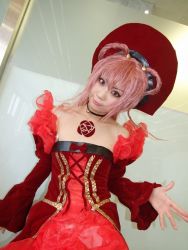 Rule 34 | another blood, braid, cosplay, demonbane, dress, frills, gown, izaki nokoru, photo (medium), pink hair