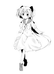Rule 34 | 1girl, blush, greyscale, looking at viewer, monochrome, nanaroku (fortress76), original, short hair, simple background, smile, solo, white background