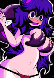 Rule 34 | absurdres, breasts, creatures (company), game freak, gen 1 pokemon, ghost, goth fashion, grabbing, grabbing another&#039;s breast, groping, haunter, hex maniac (pokemon), highres, lingerie, lucky-jj, nintendo, nipples, pokemon, pokemon (creature), pokemon xy, sweatdrop, symbol-shaped pupils, tagme, underwear