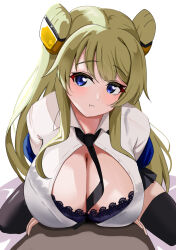 blue_eyes breasts cleavage code_geass code_geass:_boukoku_no_akito highres large_breasts leila_malcal long_hair looking_at_viewer pisagi