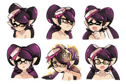 Rule 34 | + +, 1girl, :t, bare shoulders, blush, callie (splatoon), crying, detached collar, earrings, expressions, fang, gomipomi, inkling, inkling player character, jewelry, looking at viewer, mole, mole under eye, multiple views, nintendo, object on head, pout, simple background, sparkle, splatoon (series), splatoon 1, star-shaped pupils, star (symbol), symbol-shaped pupils, tears, teeth, tentacle hair, upper body, white background