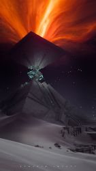 Rule 34 | black mix, copyright name, desert, genshin impact, highres, in-universe location, night, no humans, pyramid (structure), sand, scenery, sky, star (sky), starry sky