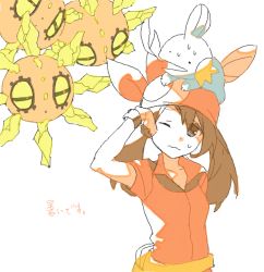 00s 1girl bad_drawr_id bad_id bandana brown_eyes brown_hair creatures_(company) drawr game_freak gen_3_pokemon gloves hot may_(pokemon) mudkip nintendo oekaki pokemon pokemon_(creature) pokemon_rse shouji_ni_nanshi simple_background solrock sweatdrop