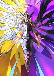 armor covered_eyes digimon digimon_(creature) fusion highres long_hair mask mastemon wings