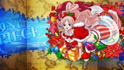 Rule 34 | christmas, flower, gift, looking at viewer, mermaid, one piece, pink hair, shirahoshi, tagme