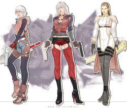 Rule 34 | 00s, boots, capcom, chaps, credo, dante (devil may cry), devil may cry, devil may cry (series), devil may cry 4, gender request, genderswap, gun, nero (devil may cry), rae, short shorts, shorts, tagme, weapon