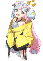 Rule 34 | @ @, iono (pokemon), pink hair, pokemon, pokemon sv, simple background, solo, white background