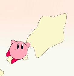 Rule 34 | 1boy, animated, animated gif, blinking, blue eyes, blush, blush stickers, chocomiru, colored skin, flying, full body, kirby, kirby (series), looking at viewer, nintendo, parted lips, pink background, pink skin, solo, star (symbol), super smash bros., warp star