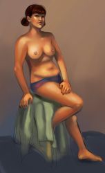 Rule 34 | breasts, brown hair, model, nipples, realistic, tagme, topless