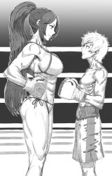 Rule 34 | 1boy, 1girl, boxing, commission, muscular, original, pixiv commission, rggr, tagme