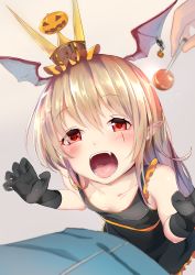 Rule 34 | 10s, 1girl, :o, absurdres, ase tou mi kaameru, bad id, bad pixiv id, bat wings, black dress, black gloves, blonde hair, blush, breasts, claw pose, collarbone, crown, dress, eyebrows, eyelashes, facepaint, fangs, frilled sleeves, frills, gloves, granblue fantasy, hair between eyes, halloween, head wings, highres, jack-o&#039;-lantern, jewelry, light particles, long hair, looking at viewer, open mouth, orb, out of frame, palms, pointy ears, red eyes, red wings, ring, saliva, shingeki no bahamut, short dress, sleeveless, sleeveless dress, small breasts, solo focus, tongue, vampy, vampy (granblue fantasy), wing ornament, wings