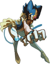 Rule 34 | 1girl, blue hair, duel monster, lunalight blue cat, mask, solo, white background, yu-gi-oh!, yu-gi-oh! arc-v
