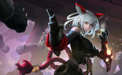 Rule 34 | 1girl, arena of valor, qi (arena of valor), solo, white hair