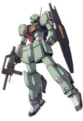 Rule 34 | absurdres, arm shield, arms at sides, assault visor, beam gun, clenched hand, commentary, energy gun, floating, full body, gun, gundam, highres, holding, holding gun, holding weapon, mecha, mobile suit, nemo (mobile suit), no humans, radio antenna, robot, science fiction, simple background, solo, takahashi masaki, weapon, white background, zeta gundam