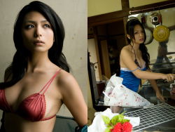 Rule 34 | asian, bra, camisole, flower, kawamura yukie, kitchen, lingerie, photo (medium), underwear