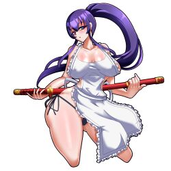 Rule 34 | 1girl, absurdres, breasts, busujima saeko, highres, highschool of the dead, large breasts, long hair, ponytail, solo