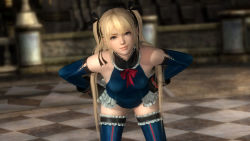Rule 34 | 1girl, 3d, blonde hair, blue eyes, dead or alive, dead or alive 5, highres, looking at viewer, marie rose, official art, official wallpaper, tecmo, twintails, wallpaper