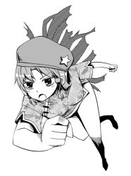 Rule 34 | 1girl, china dress, chinese clothes, dress, embodiment of scarlet devil, female focus, greyscale, hong meiling, kannazuki hato, monochrome, simple background, solo, touhou