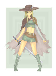 Rule 34 | bandages, blonde hair, cape, duel monster, hat, monster, sword, warrior lady of the wasteland, weapon, yu-gi-oh!