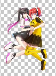 Rule 34 | 2girls, aiba ami, digimon, digimon story: cyber sleuth, digimon world -next 0rder-, goggles, goggles on head, looking at viewer, multiple girls, red hair, shiki (digimon world -next 0rder-), skirt