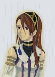 Rule 34 | 1girl, brown hair, long hair, lowres, natalia, rain, solo, valkyrie profile: covenant of the plume, valkyrie profile (series)