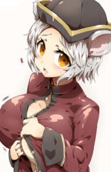 Rule 34 | + +, 10s, 1girl, animal ears, blush, breasts, bursting breasts, cleavage, fantasista doll, female focus, hat, large breasts, looking at viewer, mouse ears, short hair, silver hair, solo, tokyo (great akuta), yellow eyes, yougen (fantasista doll)