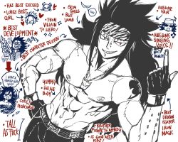Rule 34 | 1boy, 1girl, cat, couple, english text, gajeel redfox, levy mcgarden, pantherlily, rusky, tagme