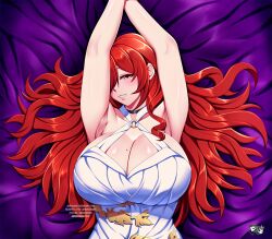 Rule 34 | 1girl, breasts, cleavage, highres, himeko (honkai: star rail), honkai: star rail, honkai (series), huge breasts, jadenkaiba, long hair, red hair