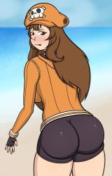 Rule 34 | ass, bike shorts, fury o, guilty gear, hat, highres, hood, hoodie, may (guilty gear), pirate hat, tagme