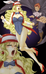 Rule 34 | blonde hair, breasts, capcom, crossover, demitri maximoff, gender request, genderswap, large breasts, midnight bliss, smile, snk, terry bogard, the king of fighters, vampire (game)