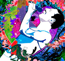 Rule 34 | 1boy, colorful, fabulous, facial hair, freddie mercury, kazaana, male focus, microphone, music, mustache, psychedelic, queen (band), topless male, singing, solo