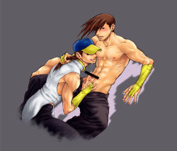 Rule 34 | 2boys, abs, baseball cap, blush, braid, brothers, brown hair, capcom, clothed male nude male, cum, cum on body, cum on upper body, cum string, f-15jrs, hat, incest, lying, male focus, multiple boys, muscular, nipples, nude, on back, oral, penis, topless male, siblings, street fighter, undressing, unzipped, yang lee, yaoi, yun lee