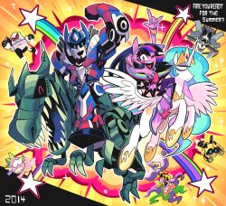 Rule 34 | + +, 10s, 1girl, 2014, animal ears, boots, bumblebee, celestia (my little pony), colored skin, company connection, crossover, dinobot (beast wars), explosion, fangs, furry, furry female, gashi-gashi, grimlock, hair over one eye, hasbro, heart, heart in mouth, highres, hooves, horns, horse ears, horse girl, knee boots, long hair, m/, mane-iac (my little pony), megatron, multicolored hair, my little pony, my little pony: friendship is magic, optimus prime, personification, pink skin, purple legwear, purple skin, rainbow, riding, robot, single horn, sparkle, spike (my little pony), star (symbol), starscream, tiara, transformers, transformers (live action), twilight sparkle, winged unicorn