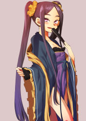 Rule 34 | 1girl, :d, benbe, blush, chinese clothes, fate/grand order, fate (series), folded fan, folding fan, hand fan, highres, long hair, open mouth, purple eyes, purple hair, smile, solo, twintails, wu zetian (fate), wu zetian (first ascension) (fate)