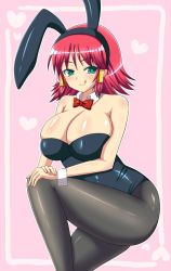 Rule 34 | 1girl, animal ears, breasts, character request, cleavage, highres, playboy bunny, rari, solo