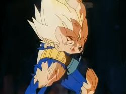 Rule 34 | 1990s (style), 2boys, android, angry, animated, animated gif, armor, battle, blonde hair, blood, defeat, dragon ball, dragonball z, evil, fight, full armor, hatchiyack, injury, machine, male focus, multiple boys, muscular, pain, punching, son gohan, super saiyan, vegeta, violence