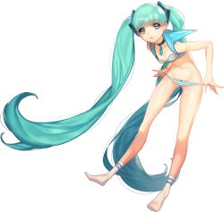 Rule 34 | 1girl, bad id, bad twitter id, bare shoulders, blue eyes, blue panties, bra, breasts, choker, cleavage, collar, collarbone, covered erect nipples, eyebrows, fingernails, full body, groin, hair tubes, hatsune miku, headgear, highres, jewelry, leaning forward, lips, long hair, long legs, midriff, navel, panties, parted lips, pendant, sleeveless, small breasts, socks, solo, stomach, striped bra, striped clothes, striped panties, transparent background, twintails, underwear, undressing, very long hair, vocaloid, white bra, white panties, white socks, yamijam