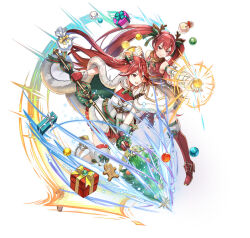 Rule 34 | 2girls, antlers, apple, armor, basket, boots, breastplate, breasts, christmas ornaments, christmas tree, christmas wreath, cordelia (fire emblem), cordelia (winter) (fire emblem), detached sleeves, fake antlers, fire emblem, fire emblem awakening, fire emblem fates, fire emblem heroes, food, frilled skirt, frills, fruit, garter straps, gift, green ribbon, hair ornament, holding, holding basket, holding polearm, holding weapon, horns, long hair, mistletoe hair ornament, mother and daughter, multiple girls, nintendo, official alternate costume, official art, polearm, red eyes, red hair, reindeer antlers, ribbon, selena (fire emblem fates), shoulder armor, skirt, small breasts, thigh boots, thighhighs, thighs, twintails, v-shaped eyebrows, very long hair, weapon, wreath
