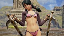 Rule 34 | 3d, breasts, cleavage, navel, small breasts, soul calibur, soulcalibur, soulcalibur vi, talim, tonfa, weapon