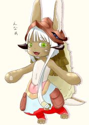 Rule 34 | 10s, artist request, rabbit, furry, green eyes, made in abyss, nanachi (made in abyss), white hair
