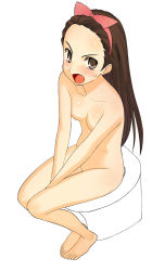 Rule 34 | 00s, 1girl, a1 (initial-g), barefoot, blush, breasts, fang, feet, flat chest, idolmaster, idolmaster (classic), idolmaster 1, legs, minase iori, nipples, nude, small breasts, solo, toes, toilet, toilet use