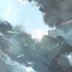 Rule 34 | blue sky, cloud, cloudy sky, commentary request, day, kaigen 1025, light rays, no humans, original, sky, tagme