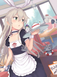 Rule 34 | 10s, 3girls, :3, :o, alternate costume, amatsukaze (kancolle), anchor, anchor hair ornament, apron, bad id, bad pixiv id, blonde hair, blue eyes, blush stickers, buttons, choker, cleaning, couch, cup, enmaided, fairy (kancolle), frilled choker, frills, green eyes, hair between eyes, hair ornament, hair tubes, hairband, hat, innertube, kantai collection, lifebuoy, long hair, looking back, maid, maid apron, majokko (kancolle), mini person, minigirl, multiple girls, puffy short sleeves, puffy sleeves, puka puka, rensouhou-chan, ryuinu, shimakaze (kancolle), short sleeves, silver hair, swim ring, table, tea set, teacup, teapot, tray, turret, two side up, type 91 armor-piercing shell, underbust, waist apron, waitress, window, witch hat, wrist cuffs, | |