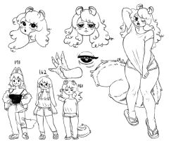 Rule 34 | 3girls, furry, glasses, multiple girls, sandals, squirrel girl, tail